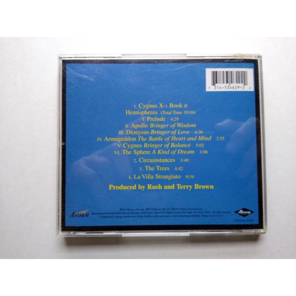 Hemispheres CD By Rush Remasters Progressive Art Hard Rock Mercury – P2 34629 - Picture 4 of 4